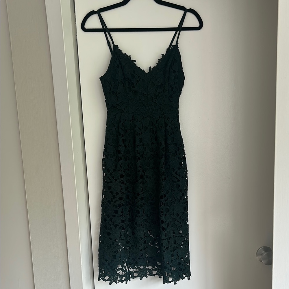 ASTR The Label green embroidered dress
